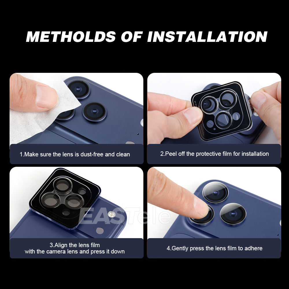 For Apple iPhone Metal Ring Camera Lens Protector