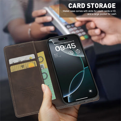 Apple iPhone Flip Wallet Card Case Pouch