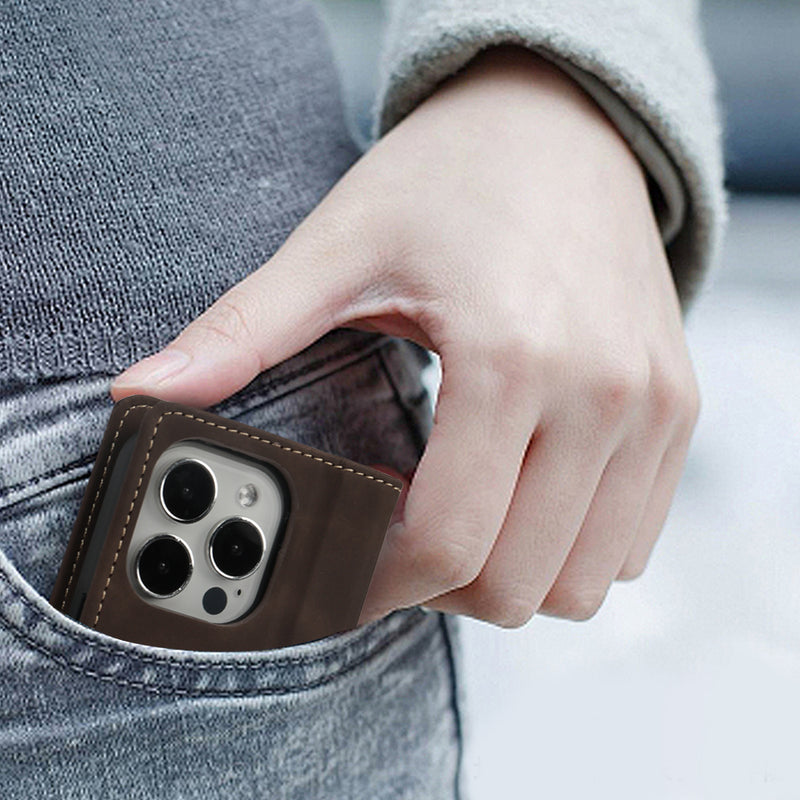 Flip Wallet Card Case Pouch For Apple iPhone