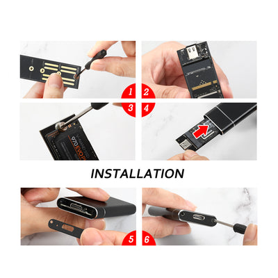 M.2 NVMe SSD External Enclosure Storage Case USB-C to USB 3.2