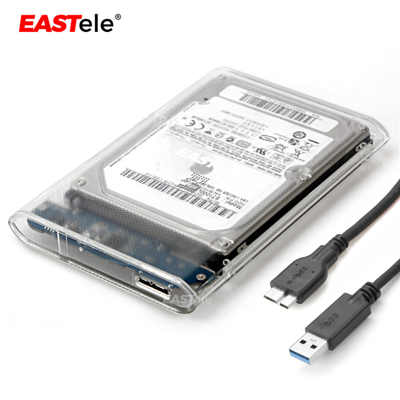 Transparent USB 3.0 SSD Hard Disk Case