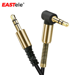 90 Degree 3.5mm Stereo Audio Cord Male-to-Male AUX Cable 1M