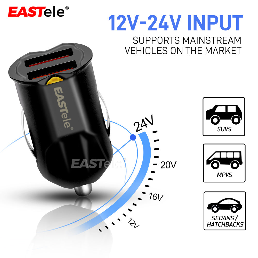 Universal Dual Port USB Car Charger Adapter