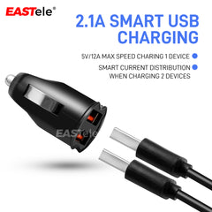 Universal Dual Port USB Car Charger Adapter